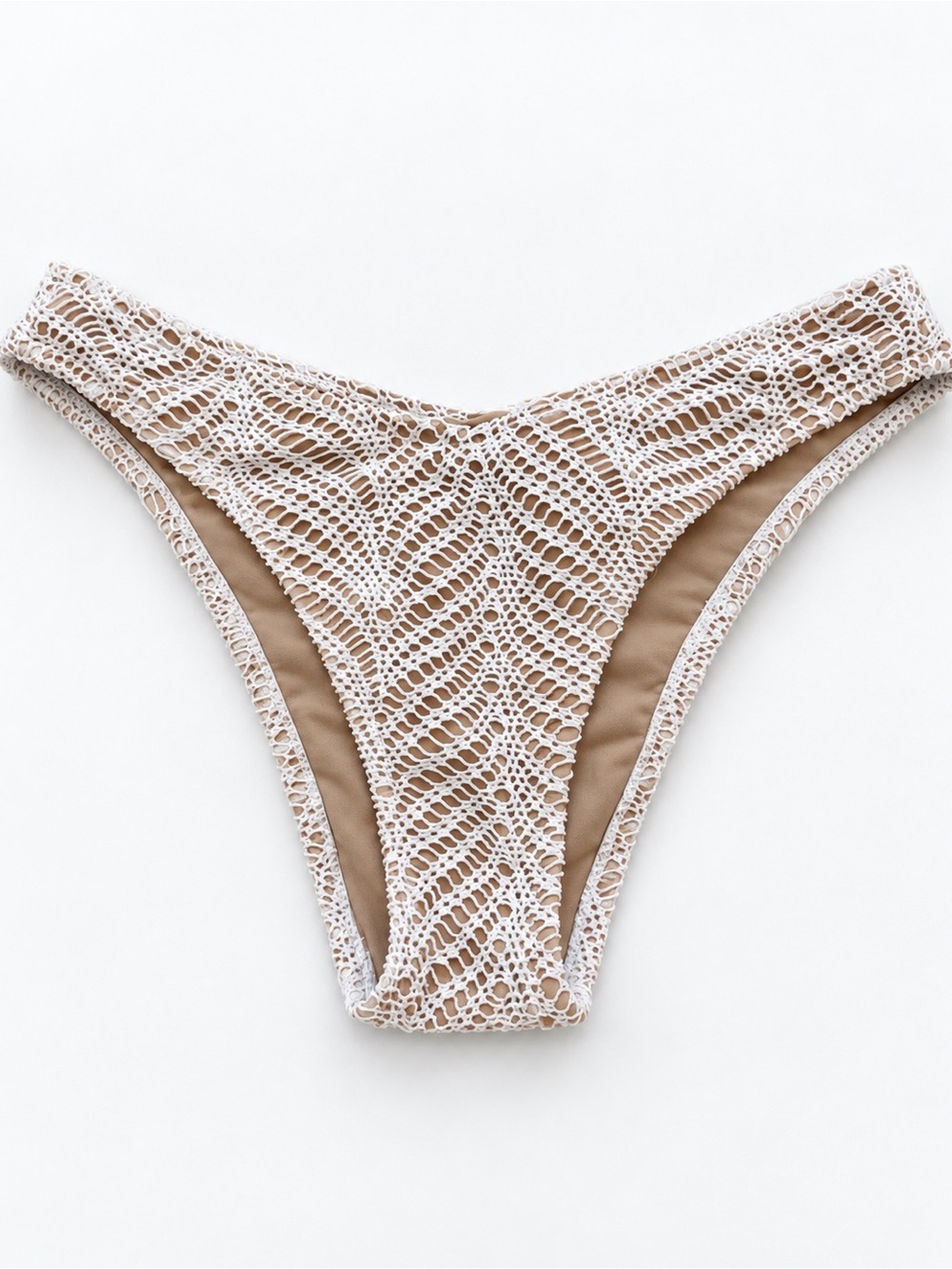 Altar'd State Cream Crochet Bikini Bottom